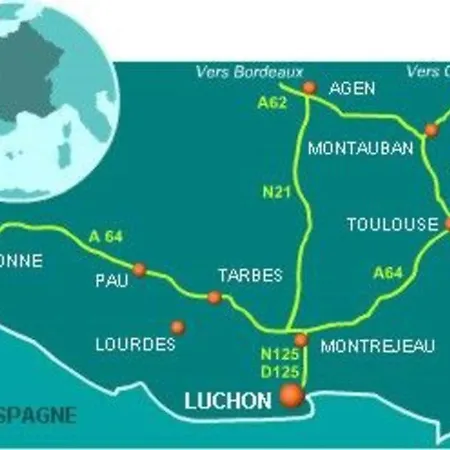 Apartament Luchon Plein Centre, Ski, Soleil Et Eaux Thermales 100m Remontee 400m Thermes Bagnères-de-Luchon